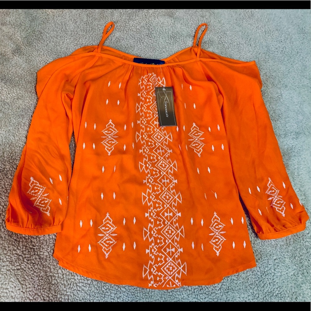New Orange off the shoulder top size M